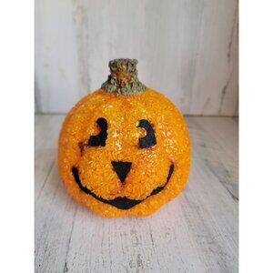 Melted plastic pumpkin AS IS Halloween prop decor